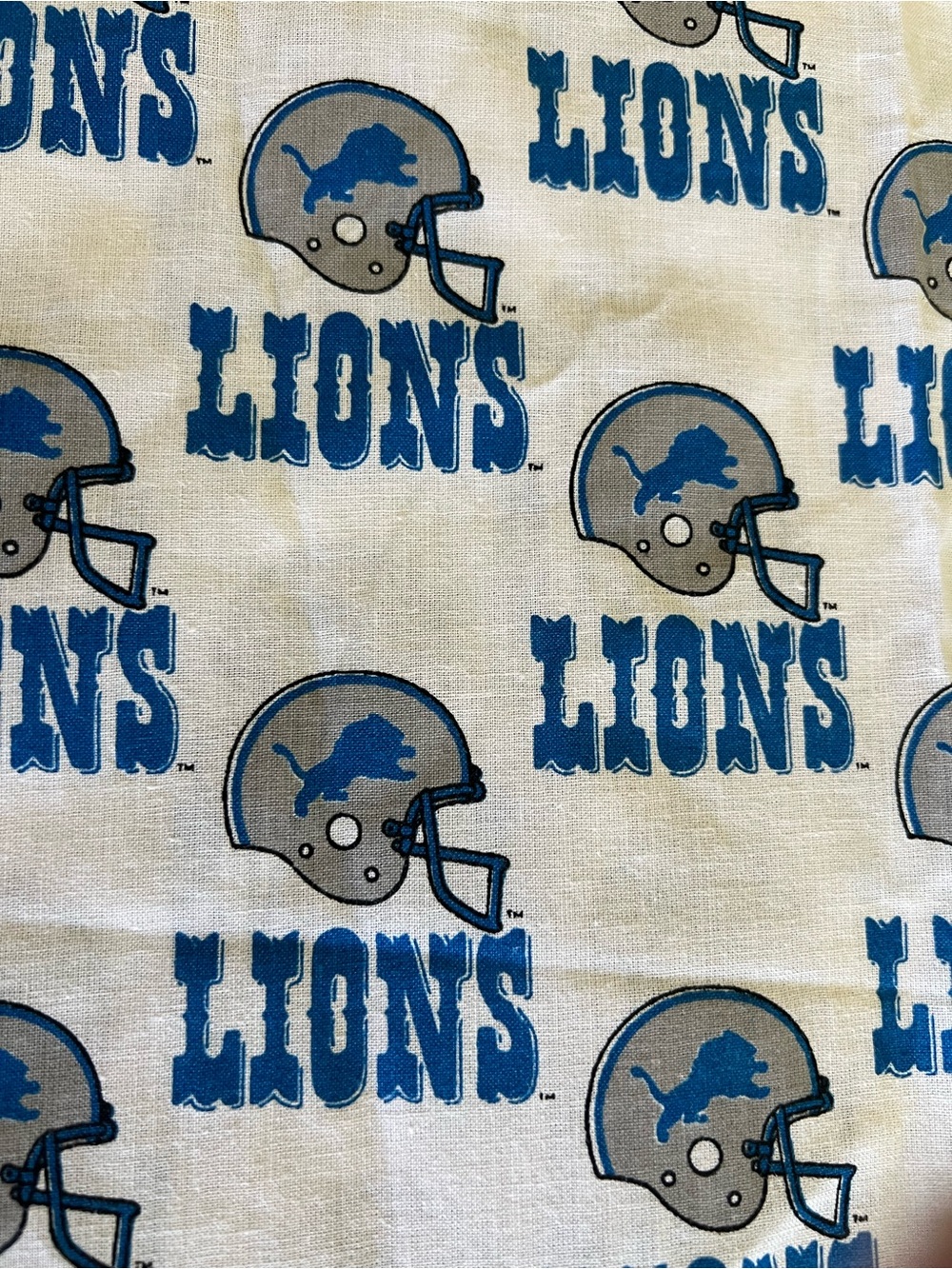 Detroit Lions NFL cotton fabric 2-1/4yds